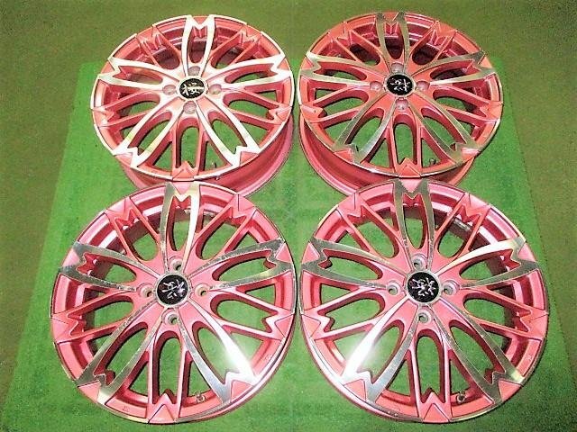 R-PRIDE 和道 桜 5分咲き 15インチ 4H100 5J オフセット45 MR R-PRIDE 和道 桜 5分咲き 15インチ 4H100 5J オフセット45 MR