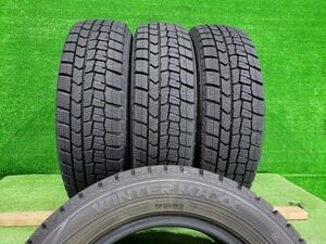 ダンロップ DUNLOP スタッドレスタイヤ 4本セット WINTER MAXX WM02 155/65R13 2022年 8分山 WM01 WM03