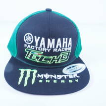 【新品・送料無料】39 黒/緑 MONSTEY ENERGY YAMAHA TECH3 刺繍 キャップ 帽子 モンスター エナジー ヤマハ テック3 メッシュ_画像3