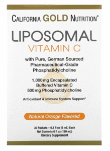 California Gold Nutritionliposo-m vitamin C1000mg 30 sack each 6mlliposo-m vitamin C supplement vitamin Casko ruby n acid natolium