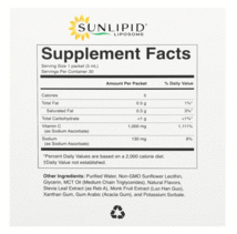 Sunlipid（サンリピド） リポソームビタミンC＋中鎖脂肪酸トリグリセリドオイル 30袋 各5ml タミンC アスコルビン酸ナトリウム リポソーム_画像2