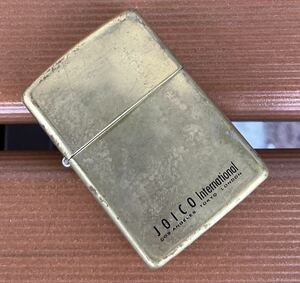 昭和レトロ品　1989 ヴィンテージ zippo JOICO international ノベルティ　真鍮のジッポ　送料無料