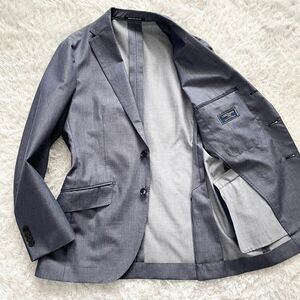  ultimate beautiful goods GREEN LABEL RELAXING United Arrows [ Italy made cloth LARUSMIANI ] tailored jacket Anne navy blue 46 M corresponding spring refreshing 