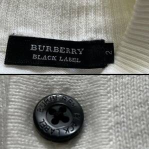美品 バーバリーブラックレーベル BURBERRY BLACK LABEL ホース刺繍 コットン ニット ジャケット カーディガン 2／M 春 高級 イタリア製糸の画像9
