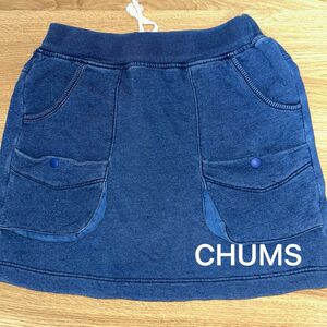 チャムス CHUMS ミニスカート スエット　アウトドア　Mサイズ　ネイビー