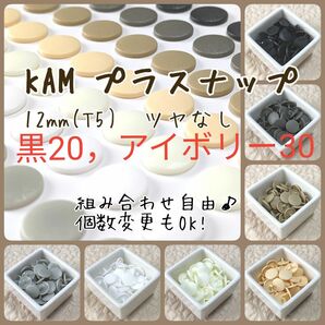 KAM　プラスナップ12mm　50組　スナップボタン　ツヤなし　T5