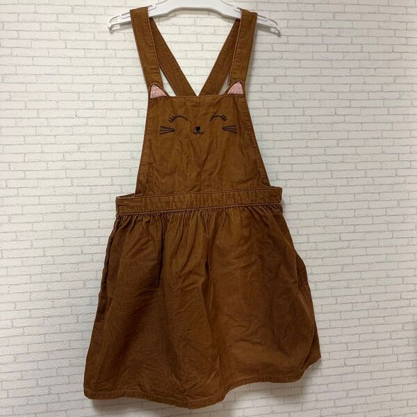 【H&M】サロペット オーバーオール 7-8歳 女の子 ブラウン系