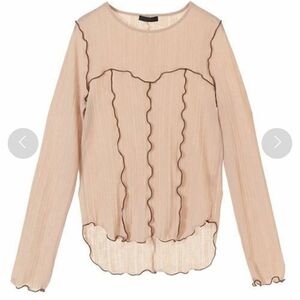 CandyStripper SEE THROUGH WAVY RIB トップス　シアーブラウス　トップス カットソー