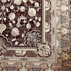 大判 最高峰約144万ノット シルク30％ウール70% イラン産手織り 高級ペルシャ絨毯 201×305cm #5の画像3