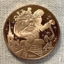 1988年 フランクリンミント サンタクロース ブロンズ 銅 メダル _画像1