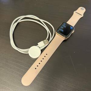 Apple Watch Series 6 44mm Gold Aluminium Case Pink Sand Sports Band GPSモデル A2292