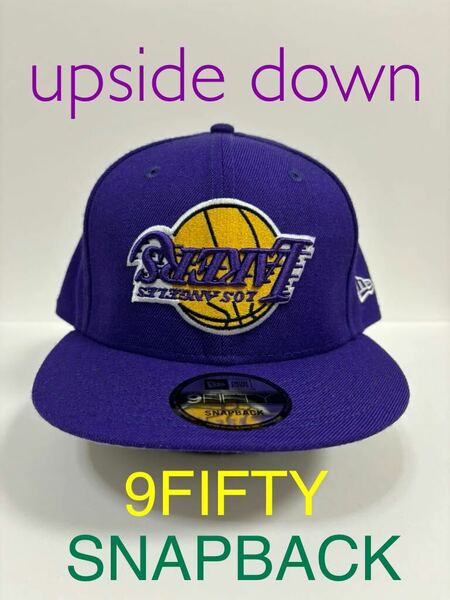 upside down反転ロゴ　ロサンゼルス・レイカーズ　日本未発売ニューエラキャップ　9FIFTY SNAPBACK スナップバック　八村塁