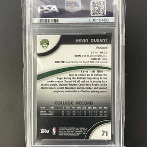 2007 Topps Finest Kevin Durant PSA 9の画像2