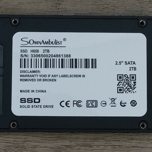 SomnAmbulist H650 2.5inch SATAⅢ Solid State Drive 2TB 【内蔵型SSD】の画像3