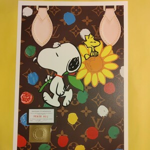 DEATH NYC 世界限定100枚 アートポスター　SNOOPY　スヌーピー　ひまわり　向日葵　HIMAWARI　ルイヴィトン　LOUISVUITTON　Damien Hurst