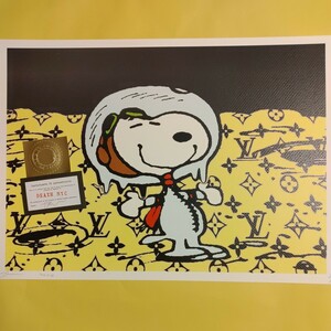 DEATH NYC 世界限定100枚 アートポスター　SNOOPY　スヌーピー　アストロノーツ　LOUISVUITTON　ルイヴィトン　トムエバハート　PEANUTS