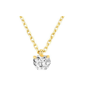 送料一律 ハート型ダイヤモンドCZ 愛のゴールドネックレス 18KGP Gold Plated necklace 1円オークション 60の画像4