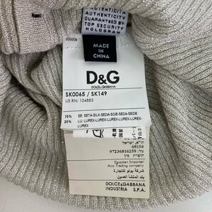 1円～ A-9 60 DOLCE＆GABBANA D&G ドルチェアンドガッバーナ サイズXS シルク75% カーデッィガン グレー系 日本代理店表記ありの画像10