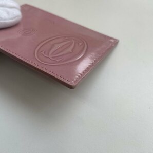 １円～ A-10 Cartier カルティエ マスト ハッピーバースデー カードケース 定期入れ ピンク パスケース パテント レザー レディースの画像5