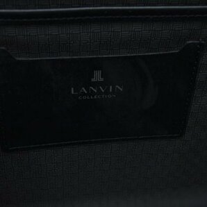 【使用わずか】 LANVIN COLLECTION ランバン コレクション ビジネスバッグ ブラック ブリーフケース 通勤 レザー A4収納 メンズ B0237の画像10