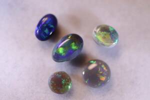  set sale! Australia lightning ridge production black opal approximately 3.6ct natural opal 