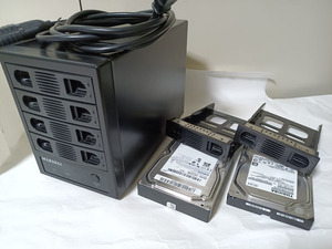 MARSHAL HDDケース MAL-3035SBKU3 HDD4台 USB3.0&eSATA おまけＨＤＤ2ＴＢとＨＤＤトレー余分2個