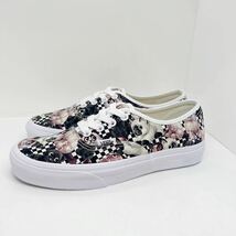 レア 未使用★VANS バンズ スニーカー AUTHENTIC オーセンティック　ネコ柄 CAT ヴァンズ シューズ 23.5cm US5.5 チェッカーフラッグ 猫_画像1