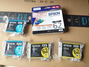 EPSON エプソン 62 インク 純正 ブラック シアン イエロー