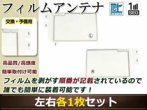 カロッツェリア ナビ楽ナビ AVIC-HRV200 高感度 スクエア型 フィルムアンテナ L×1 R×1 2枚 地デジ フルセグ ワンセグ対応