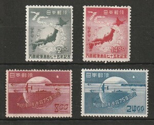 （3249）ＵＰＵ75年記年4種完　未使用　ＭＮＨ