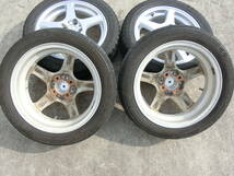 [286] Treffer 15インチ アルミホイール 4穴 4本セット タイヤ 145/65R15 175/55R15 アイ HA1W 外し_画像8