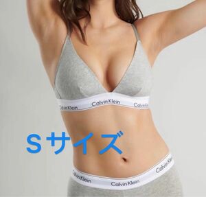 下着 Calvin klein CK 新品未使用 カルバンクライン　ブラ&ショーツセット　上下セット　グレー 　Sサイズ