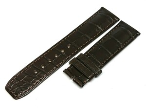 BAUME&MERCIER Baume&Mercier original equipped gaiters belt 22mm dark brown unused [BM6]