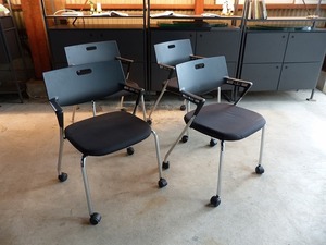  stock equipped lvitra( vi tiger ) start  King chair 4 legs set lmi-ting/ for meeting l chair * chair * caster 