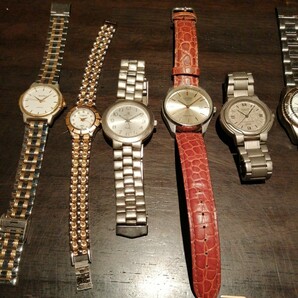 #240 腕時計 CASIO LINEAGE SEIKO 2C21-5010 ALBA CYMA LUIS LASSERREなど まとめて10点 セイコー カシオ 時計 クォーツ ジャンク 部品取りの画像2