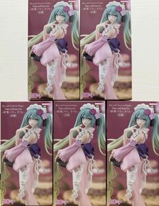 【新品未開封】初音ミク Excood Creative Figure SweetSweets 一抹茶パフェさくらー フィギュア 5個セット