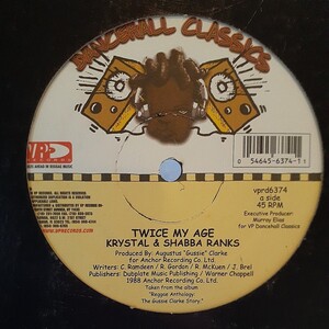 KRYSTAL & SHABBA RANKS / TWICE MY AGE /ダンスホール,DANCEHALL REGGAE