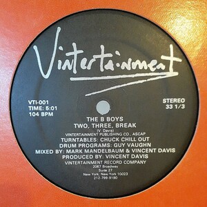 THE B-BOYS / TWO,THREE,BREAK /DJ CHUCK CHILLOUT,ELECTRO,エレクトロ