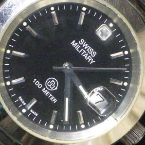 ☆SWISS MILITARY/スイスミリタリー 6-523 ブラック文字盤 メンズ クォーツ腕時計 動作品☆の画像10