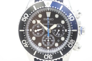 セイコー プロスペックス クロノグラフ V175-0AD0 ソーラー 時計 腕時計 SEIKO (E3062)