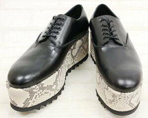 1S5321# unused goods footthecoacher TWEETY SHOES (PLATFORM) python foot The Coach .- shoes 