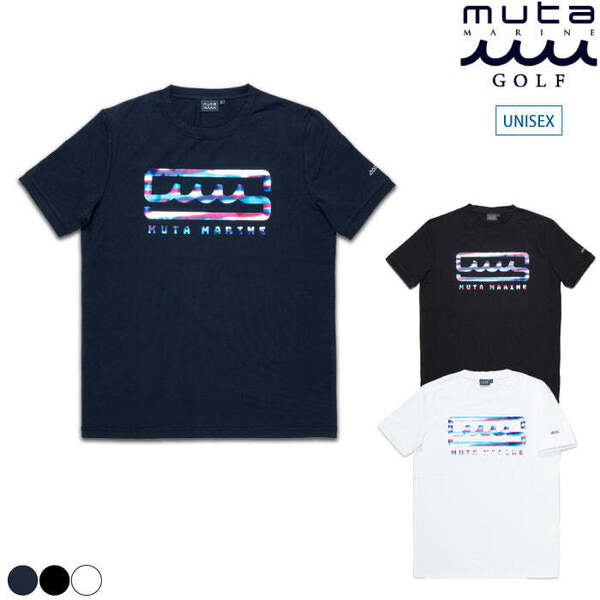 ◆muta MARINE GOLF/ムータマリンゴルフ☆BOX LOGO FILM Tシャツ★ブラック　4(S)