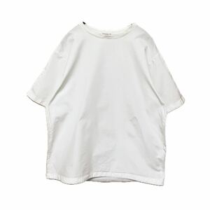 トゥモローランド 日本製 異素材切り替え 半袖 Tシャツ カットソー ブロード 白T メンズ ホワイト TOMMOROWLAND made in japan インナー