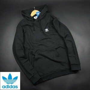 新品★アディダス オリジナルス/adidas/フレンチテリー トレフォイル エッセンシャルズ パーカーT96/956黒/【L】