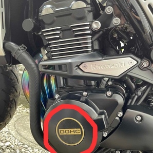 黒×金 カワサキ Z900RS KAWASAKI ポイントカバー スプロケットカバー DOHC ステッカー デカール 左右セット の画像3