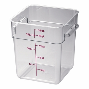 CAMBRO(キャンブロ) 角型フードコンテナー クリア 17.2L 18SFSCW(AHC03018)