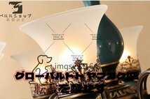 ヨーロッパスタイルシャンデリア ライト 鉄シャンデリア ランプ レストランシャンデリア ベッドルーム 照明 5灯_画像6