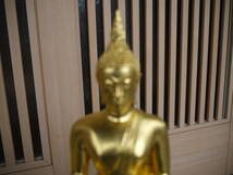【A40403】タイ仏像 坐像 真鍮 塗金 工芸品 ケース付き_画像7