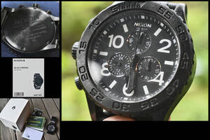 【NIXON ニクソン】★42-40 CHRONO★ALL BLACK★A037 001★箱付★の商品画像