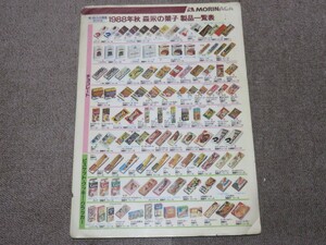 1988 森永の菓子製品一覧表　下敷き